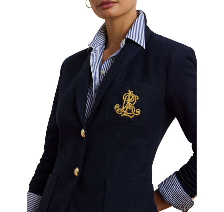 Polo Ralph Lauren Women's Bullion Jacquard Blazer Lauren Navy