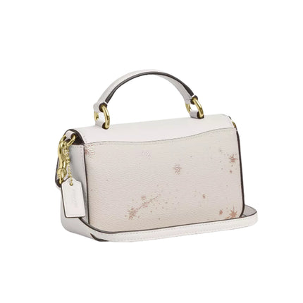 Coach Women's Mini Josie Top Handle Bag With Star Print Gold/Chalk Multi
