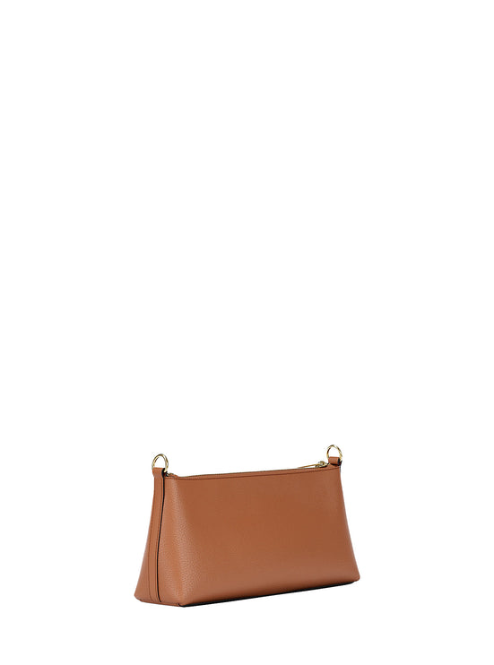 Michael Kors Women's Carson Small Leather Convertible Crossbody Bag Luggage/Gold