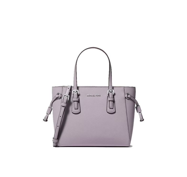 Michael Kors Women's Voyager Extra-Small Pebbled Leather Convertible Crossbody Bag Lilac