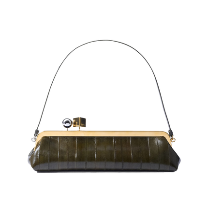 Jacquemus Women's The Salon Clutch Dark Khaki