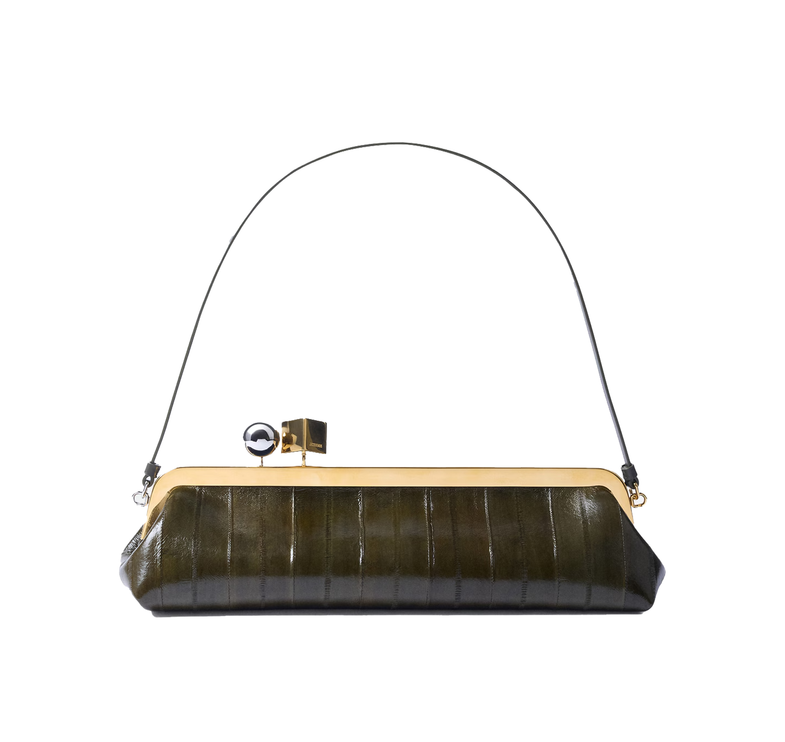 Jacquemus Women's The Salon Clutch Dark Khaki