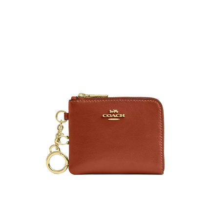 Coach Women's Small Corner Zip Wallet Gold/Cinnamon