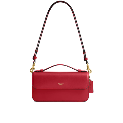 Coach Women's New York Elora Top Handle Crossbody Bag Brass/Poppy