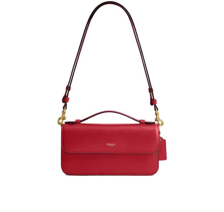 Coach Women's New York Elora Top Handle Crossbody Bag Brass/Poppy