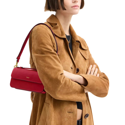 Coach Women's New York Elora Top Handle Crossbody Bag Brass/Poppy