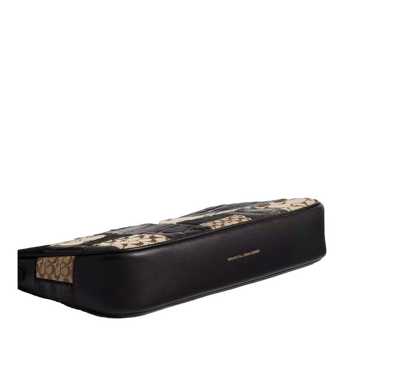 Coach Women's Plaza Bag 25 With Patchwork Brass/Black Multi