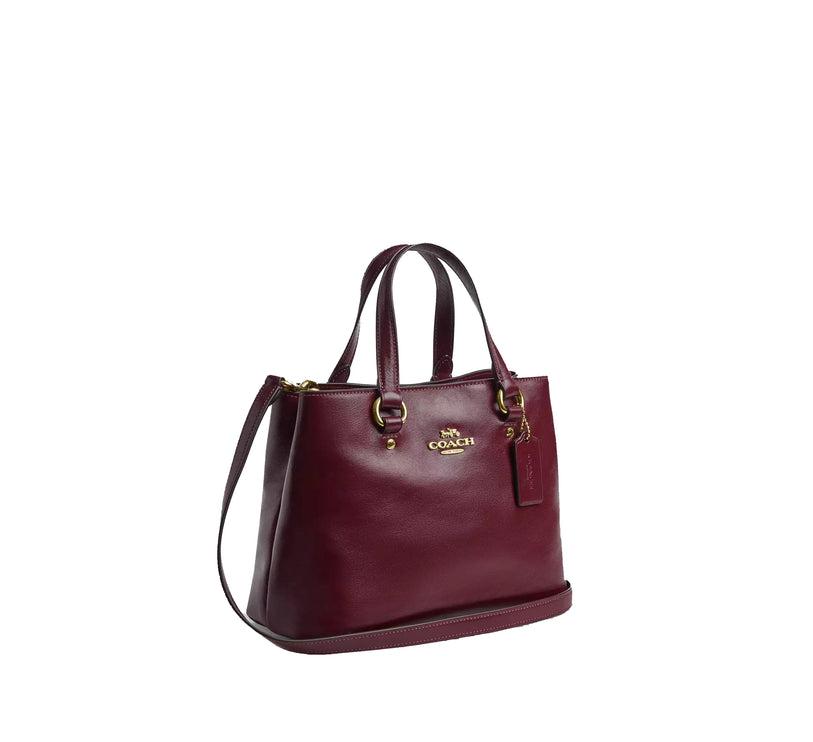 Coach Women's Station Carryall Bag Gold/Dark Cherry