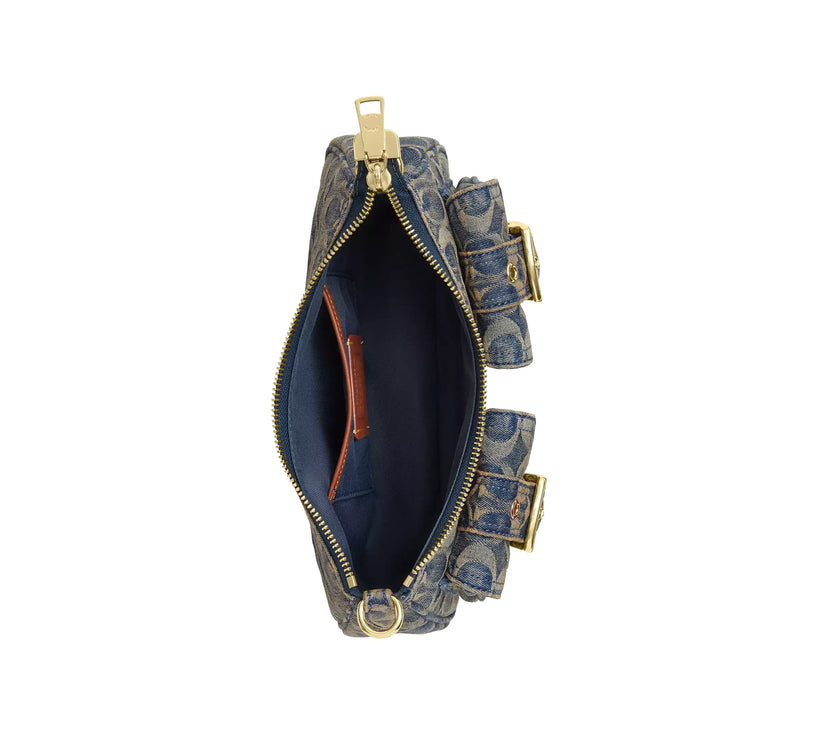 Coach Women's Ashton Bag In Signature Regenerative Cotton Denim Gold/Denim