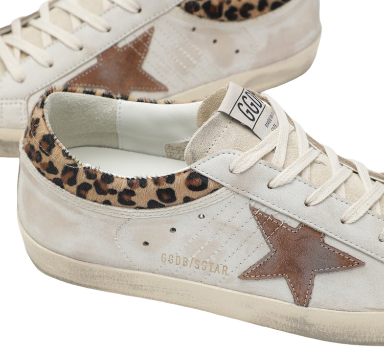 Golden Goose Women's Super Star Beige Sneaker with Pony Hair