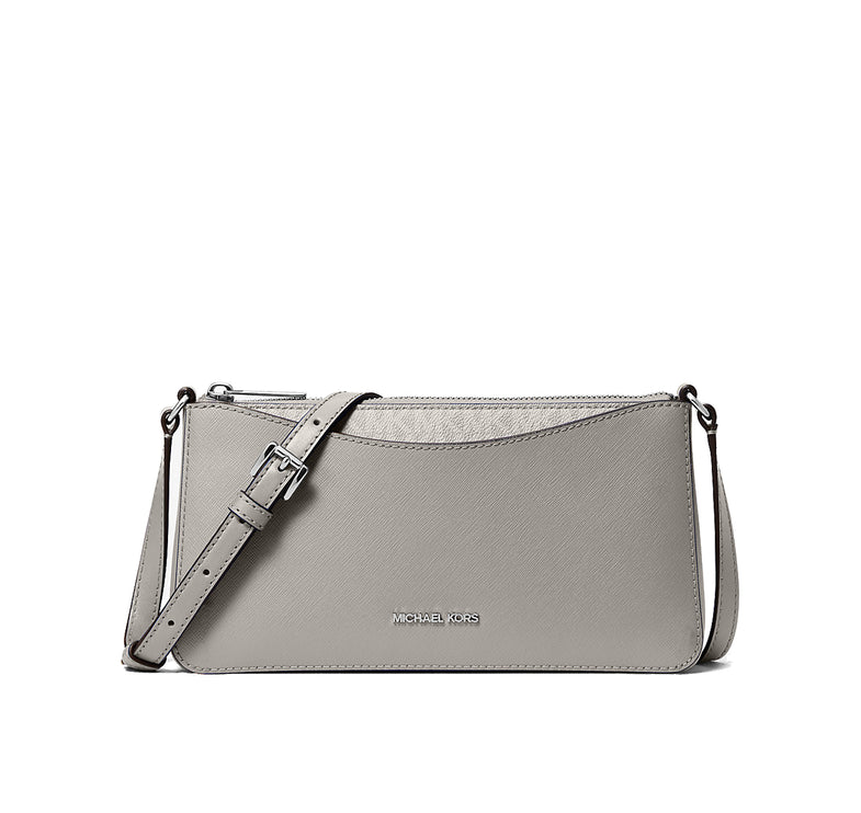 Michael Kors Women's Arden Medium Crossbody Bag Pearl Grey
