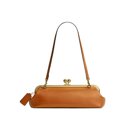 Coach Women's Kisslock Frame Bag 30 Brass/Saffron