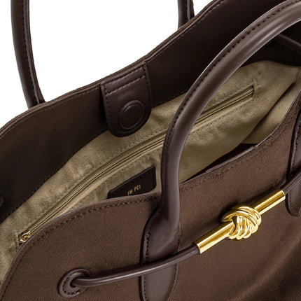 JW PEI Women's Adele Metal Rope Knot Tote Bag - Mocha Brown