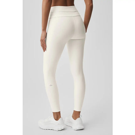 alo Women's Airlift High-Waist 7/8 Horizon Legging Ivory