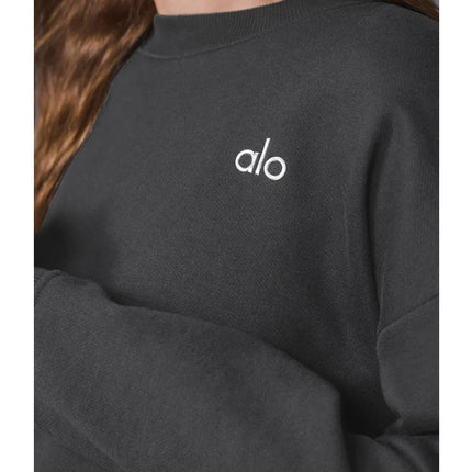 alo Women's Accolade Crew Neck Pullover Anthracite