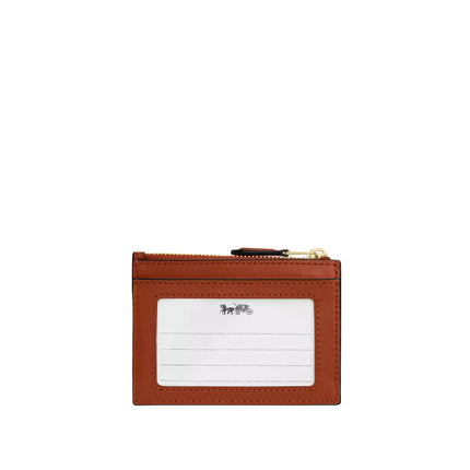 Coach Women's Mini Skinny Id Case With Quilting Gold/Cinnamon