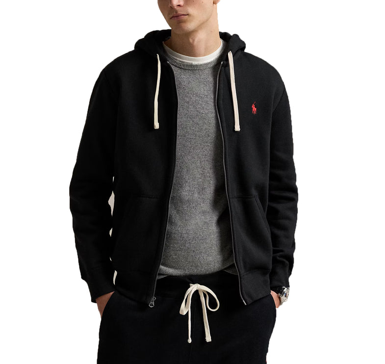Polo Ralph Lauren Men's Fleece Full-Zip Hoodie Polo Black