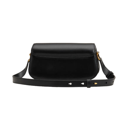 AMI Alexandre Mattiussi Leather Paris Paris Shoulder Bag Black