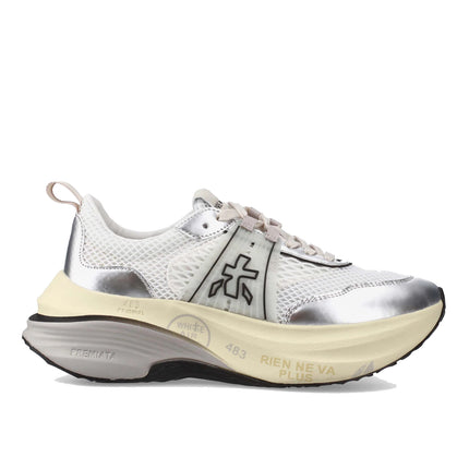 Premiata Women's Hill Sneakers White/Silver 7511