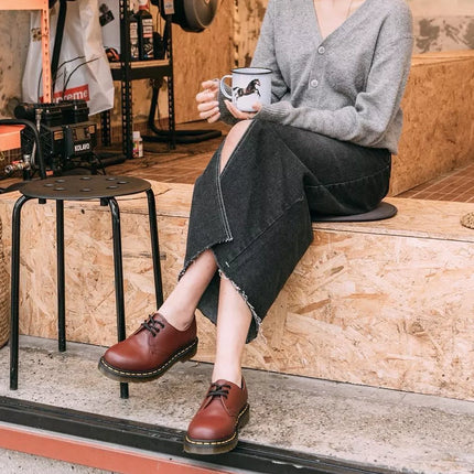 Dr. Martens Unisex 1461 Smooth Leaher Oxford Shoes Cherry Red