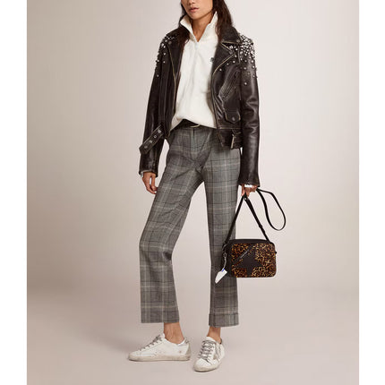 Golden Goose Women's Super Star with Silver Heel Tab and Metal Stud Lettering
