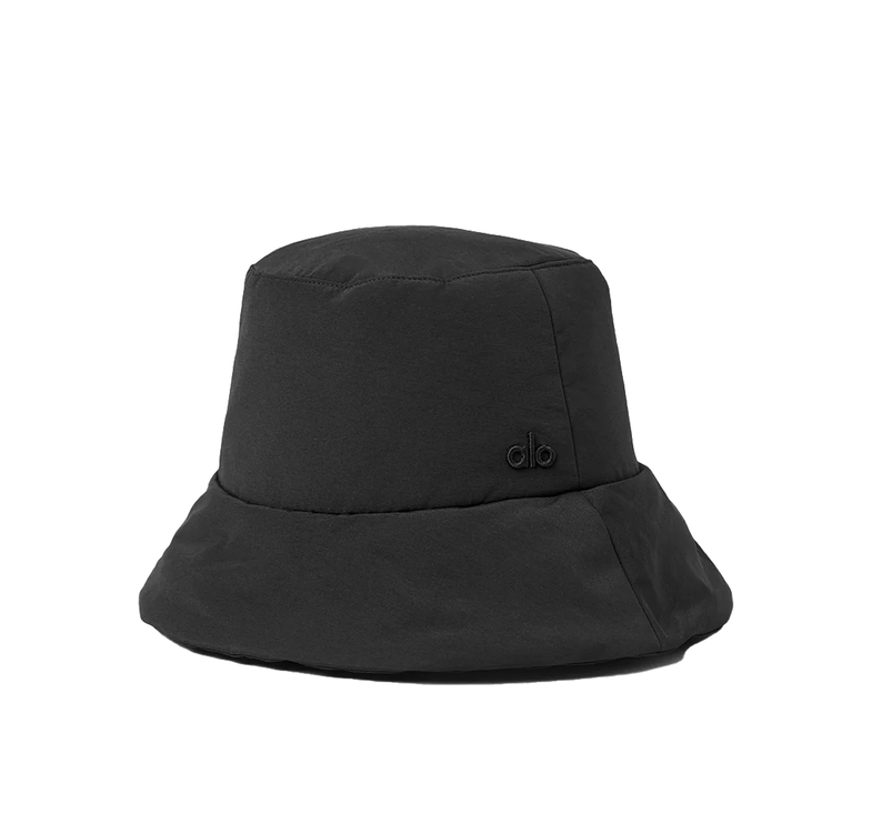 alo Unisex Good Shade Puffer Bucket Hat - Black