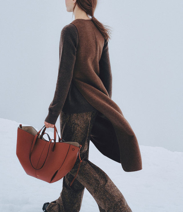 Polène Women's Cyme Edition Textured Red Clay