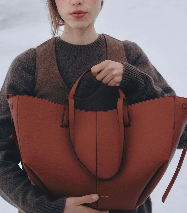 Polène Women's Cyme Edition Textured Red Clay