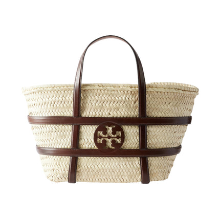 Tory Burch Women's Ella Woven Straw Tote Brown