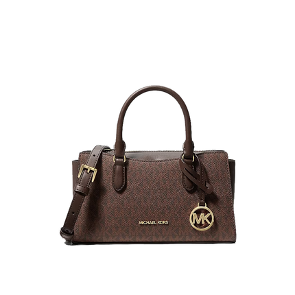 Michael Kors Women's Arden Small Signature Logo Messenger Bag Nutmeg