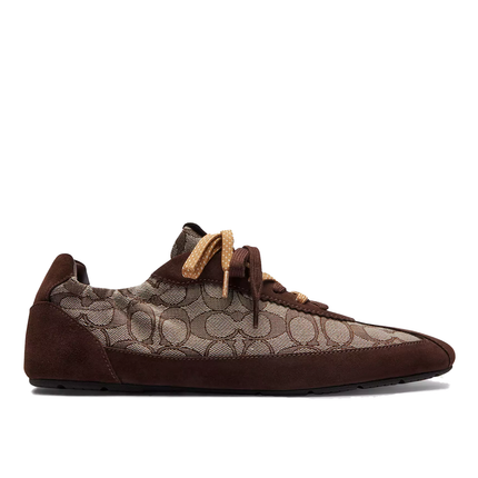 Coach Men's Soft Sneaker In Signature Jacquard Maple/Oak