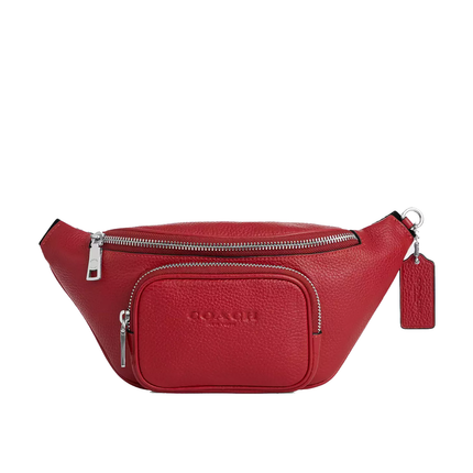 Coach Unisex Travis Belt Bag 30 Silver/Poppy