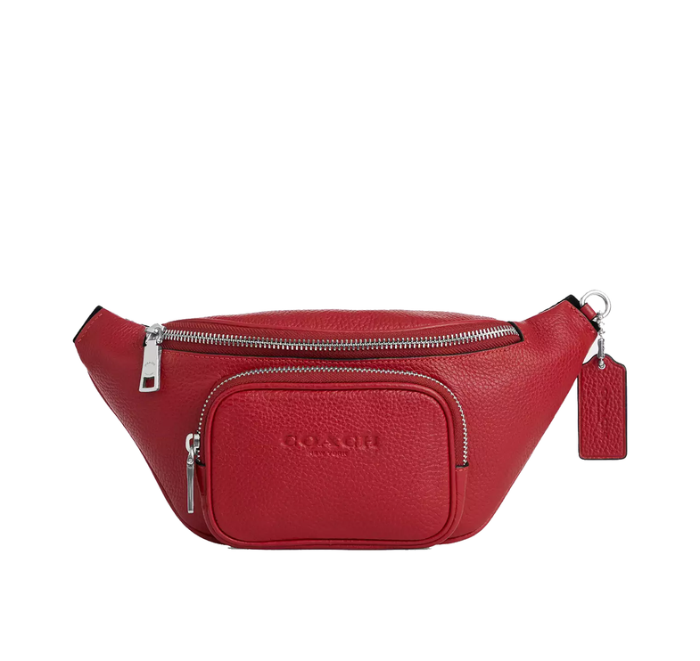Coach Unisex Travis Belt Bag 30 Silver/Poppy