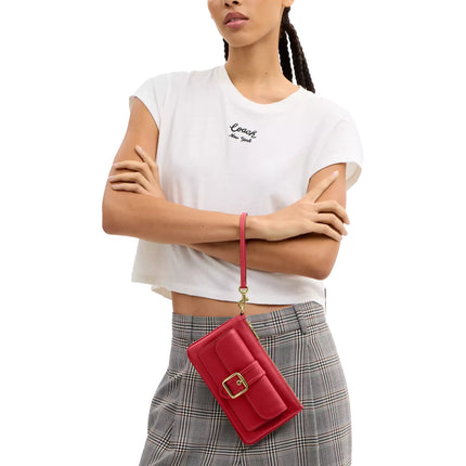 Coach Women's Ashton Wristlet Gold/Poppy