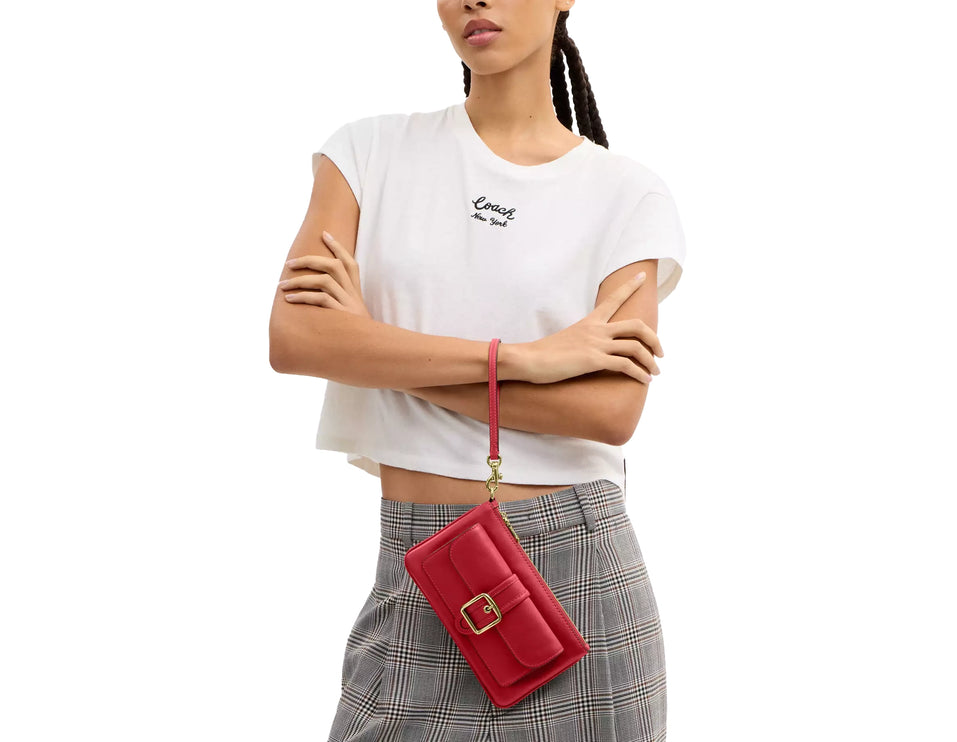Coach Women's Ashton Wristlet Gold/Poppy