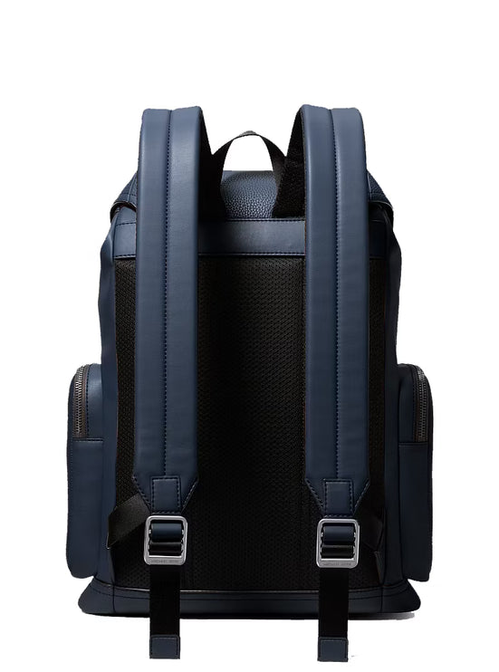Michael Kors Unisex Cooper Pebbled Leather Backpack Navy