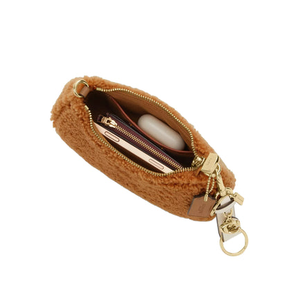 Coach Women's Teri Mini Crossbody Bag In Shearling Gold/Natural