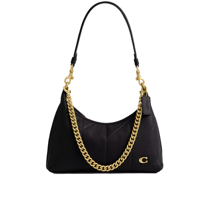 Coach Women's Juliet Shoulder Bag 25 With Quilting Brass/Black