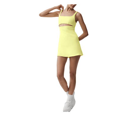 alo Women's Slice Tennis Dress Sunshine