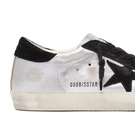 Golden Goose Women's Super-Star in Silver Leather with Contrasting Inserts
