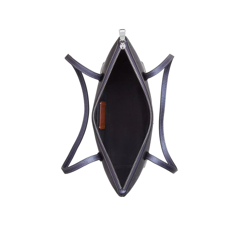 Coach Women's Fiona Zip Tote Bag In Signature Canvas Silver/Blue/Navy