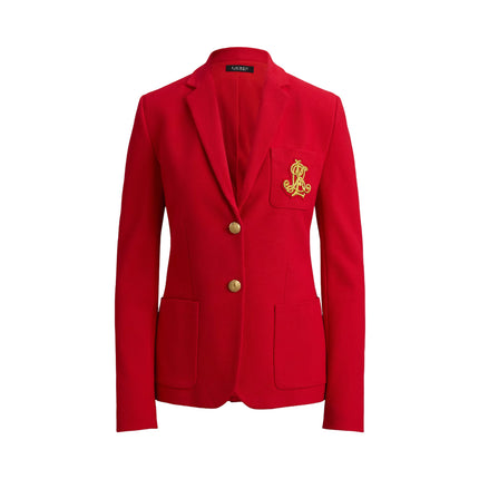 Polo Ralph Lauren Women's Bullion Jacquard Blazer Cruise Red