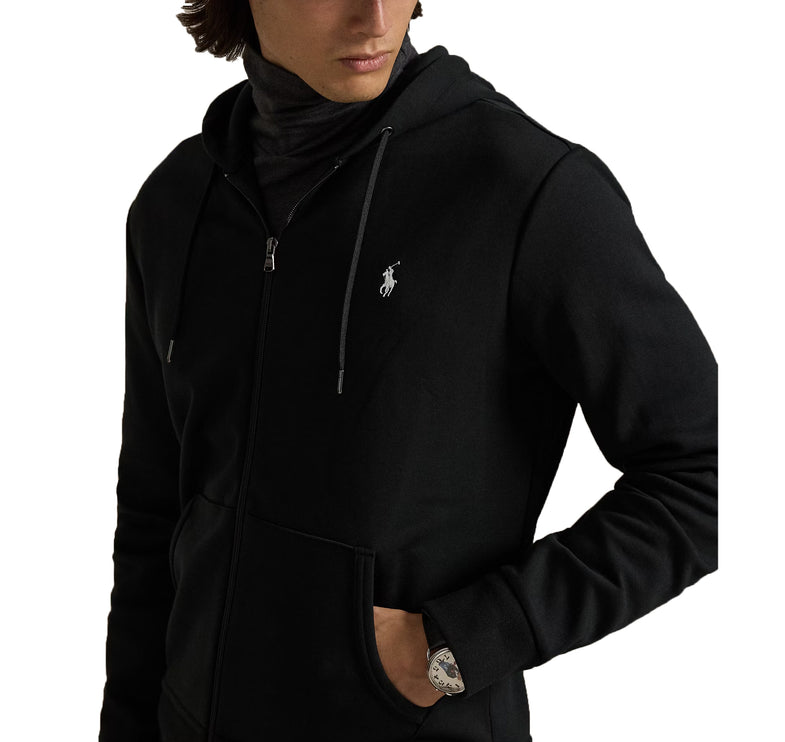 Polo Ralph Lauren Men's Double-Knit Full-Zip Hoodie Polo Black