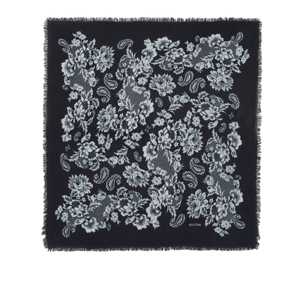 KUJTEN Women's Large Bandana Hachiko Lace Black/White