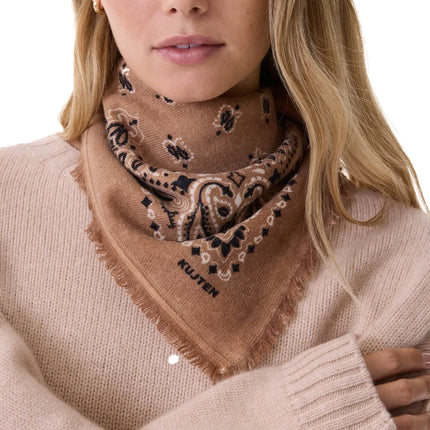 KUJTEN Women's Small Bandana Hachi Caramelo Brown