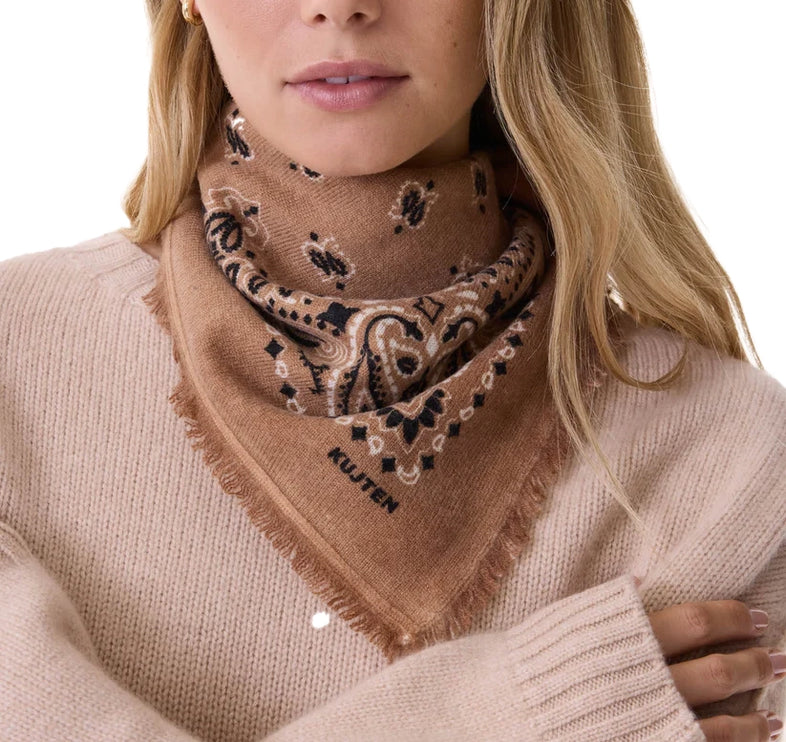KUJTEN Women's Small Bandana Hachi Caramelo Brown