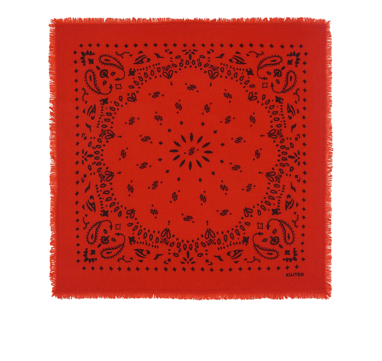 KUJTEN Women's Bandana Hachiko Red Orange