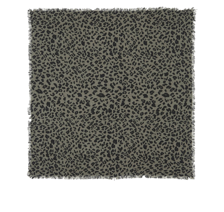 KUJTEN Women's Large Bandana Hachiko Leopard Marl Khaki