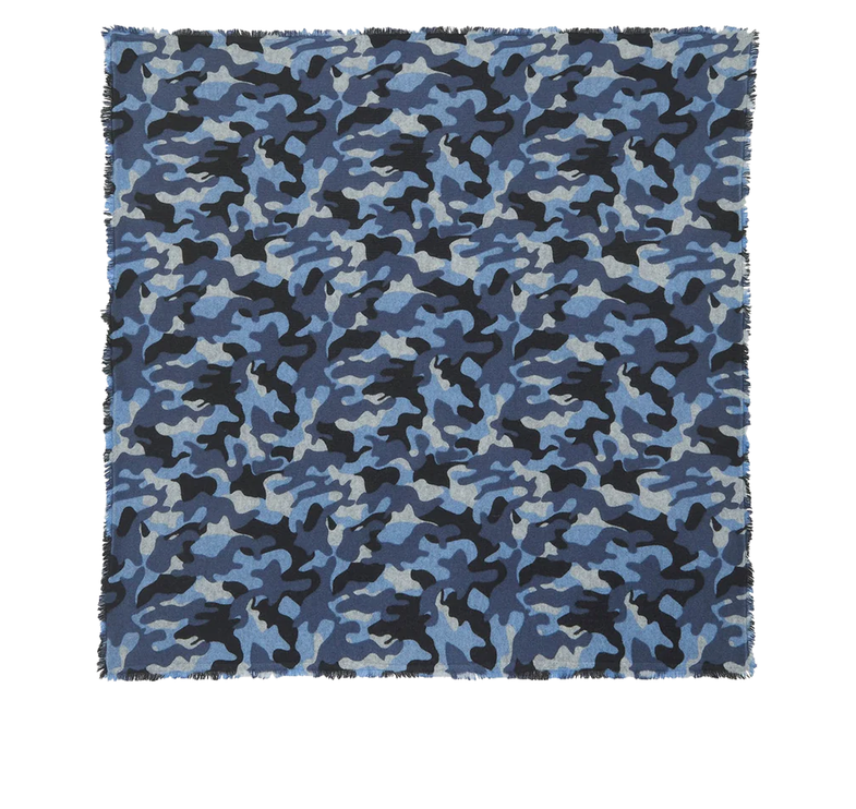 KUJTEN Women's Large Bandana Hachiko Camou Blue