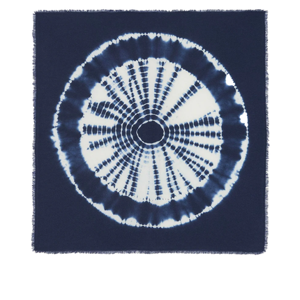 KUJTEN Women's Large Bandana Hachiko Circle Indigo Blue